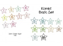 Stickserie - Stern Zahlen Appli Kombi Set 1-20